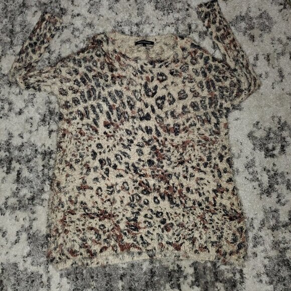 Foreign Exchange Women's Cheetah Print Fuzzy Long - Picture 1 of 7